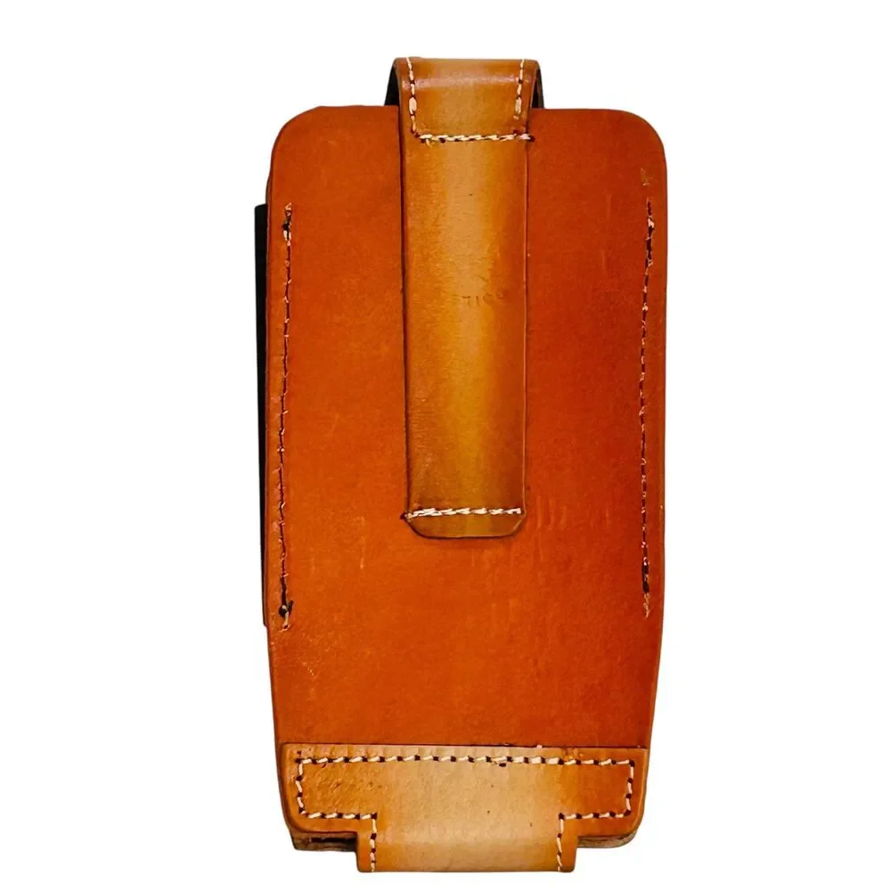 Western Leather Cell Phone holster brown - hand tooled,Funda de piel vaquera